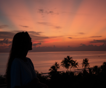 Rooftop Pool sunset and drinks 